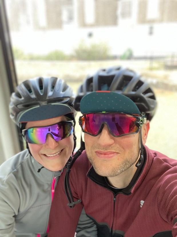 Two cyclists
